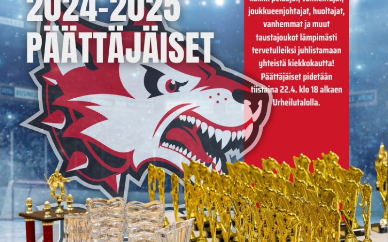 TERVETULOA kauden päättäjäisiin tiistaina 22.4. klo 18 alkaen Urheilutalolle