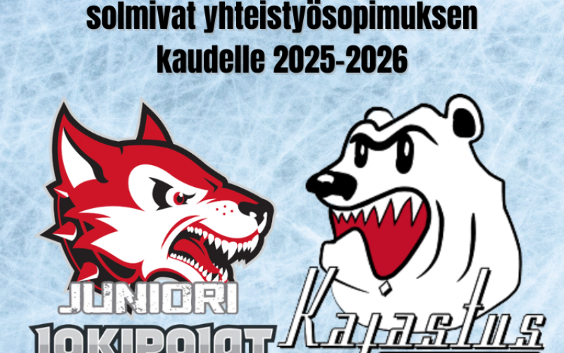 Kontiolahden Kajastus ja Juniori Jokipojat solmivat yhteistyösopimuksen kaudelle 2025-2026