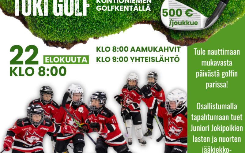 JUNNU tuki golf, ilmoittaudu mukaan!