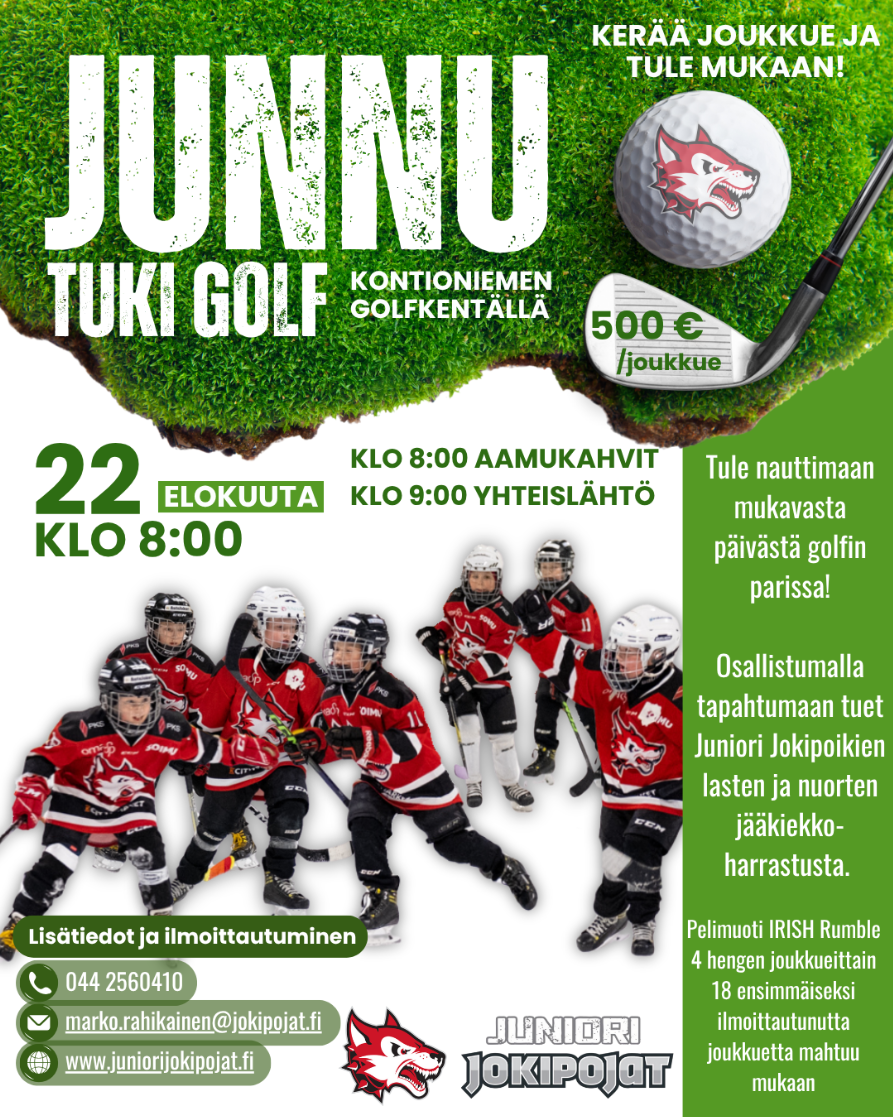 JUNNU tuki golf, ilmoittaudu mukaan!